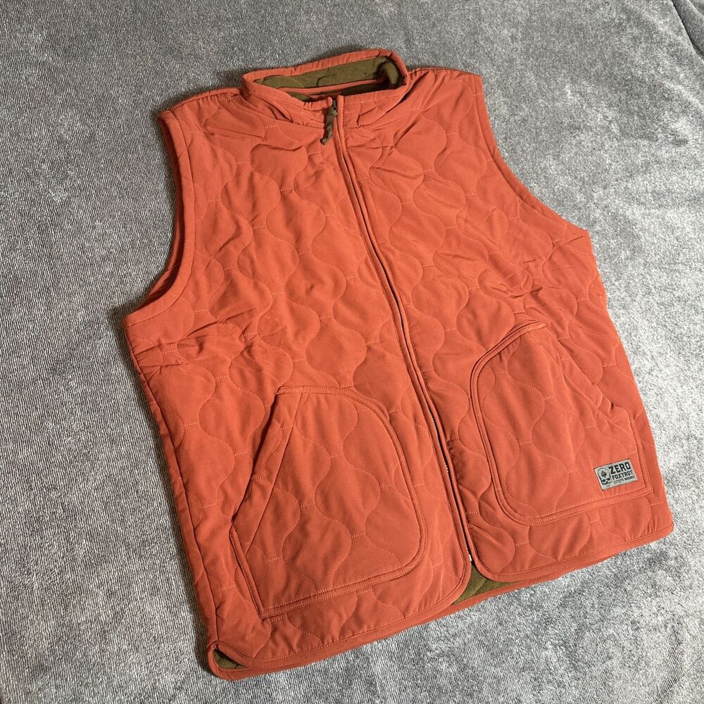 Zero Foxtrot Woobie Corps Vest Dark Rust Quilted Lined Pockets Mens 2XL